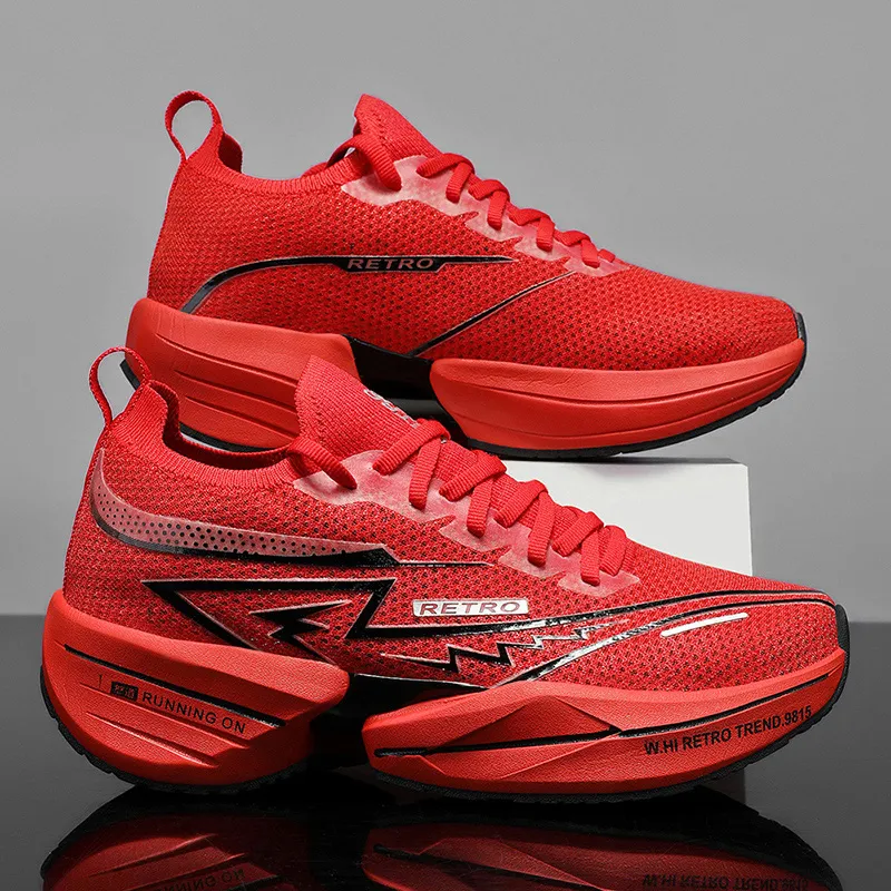QIUTEXIONG Breathable Low Top Long Distance Running Sprint Running Shoes Unisex-2