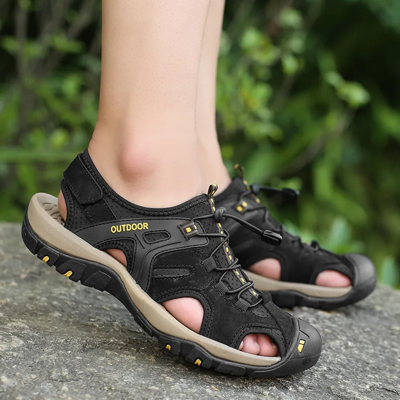 QIUTEXIONG Anti Slip Wear Resistant River Trekking Shoes Men's-1