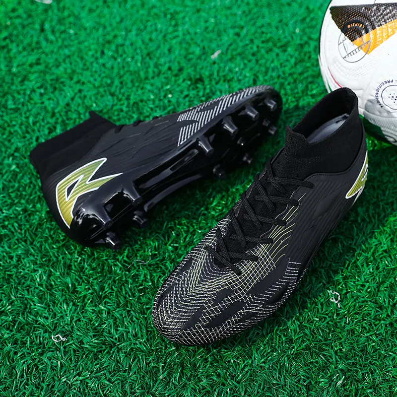 QIUTEXIONG FG Rubber Long Studs TF Rubber Broken Studs Soft Ground Firm Ground Slip Resistant Soccer Shoes Unisex-29
