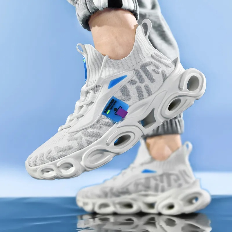 QIUTEXIONG Cushioning And Breathable Mid Top Marathon Training Physical Fitness Test Physical Exam Running Shoes Men's-17