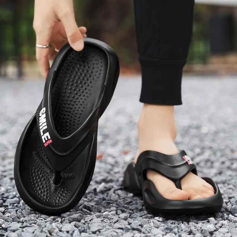 QIUTEXIONG EVA Odor Resistant Flip Flops Men's-4
