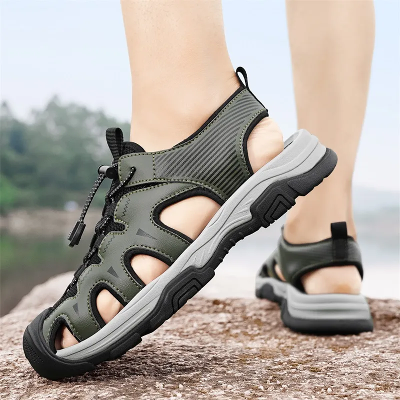 QIUTEXIONG Slip Resistant And Breathable River Trekking Shoes Men's-18