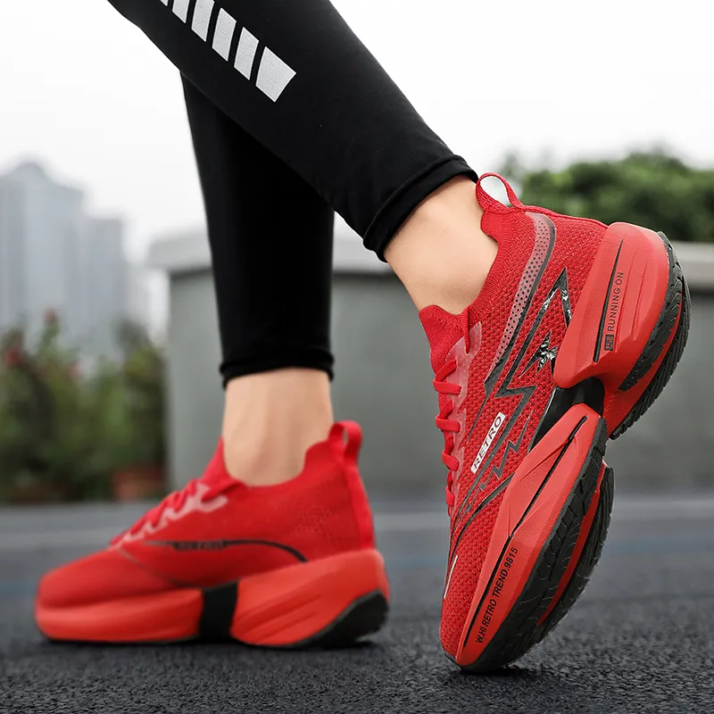 QIUTEXIONG Breathable Low Top Long Distance Running Sprint Running Shoes Unisex-5