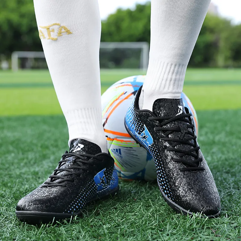 QIUTEXIONG TF Turf Firm Ground, Artificial Ground Anti Slip Wear Resistant Soccer Shoes Unisex-9
