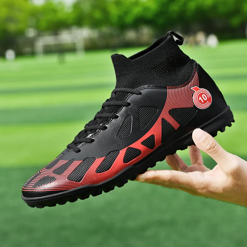 QIUTEXIONG FG Rubber Long Studs TF Rubber Broken Studs Soft Ground Firm Ground Slip Resistant Soccer Shoes Unisex-17