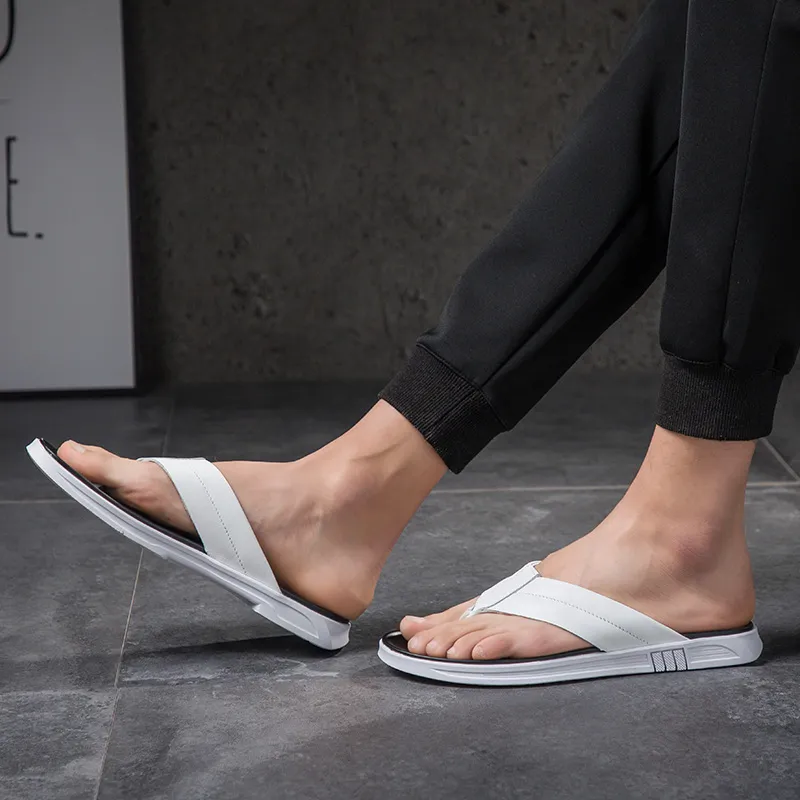 QIUTEXIONG Slip Resistant Quick Dry Flip Flops Men's-9