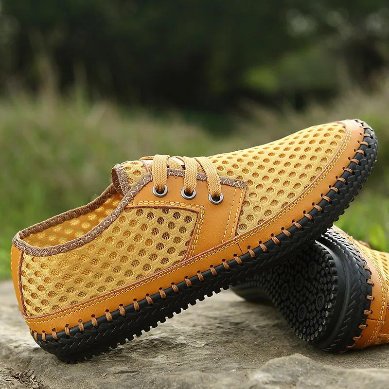 QIUTEXIONG Slip Resistant Abrasion Resistant Shock Absorbers River Trekking Shoes Men's-1