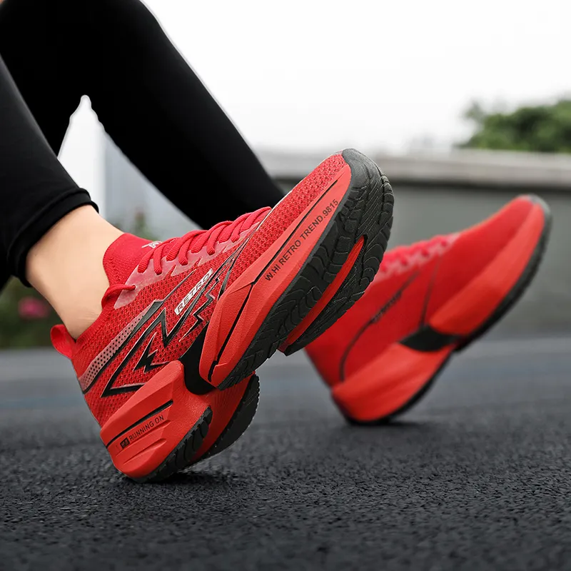 QIUTEXIONG Breathable Low Top Long Distance Running Sprint Running Shoes Unisex-6