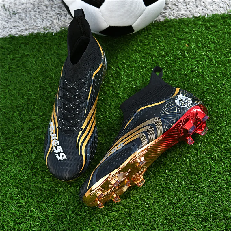 QIUTEXIONG Shock Absorbers With Slip Resistant Features Soccer Shoes Unisex-2