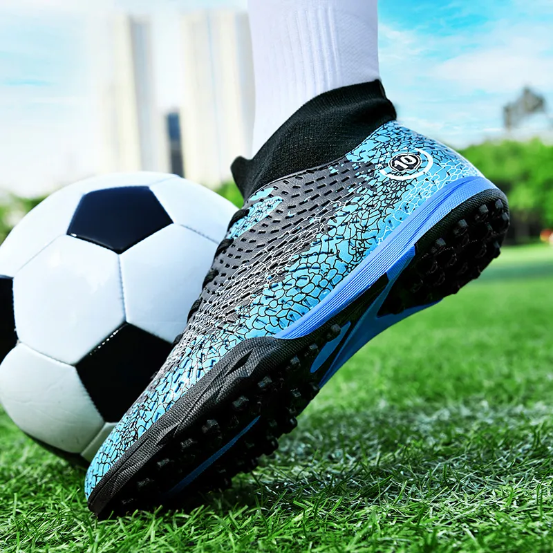 QIUTEXIONG FG Rubber Long Studs TT Rubber Broken Studs Artificial Ground Cushioning Breathable Soccer Shoes Unisex-28
