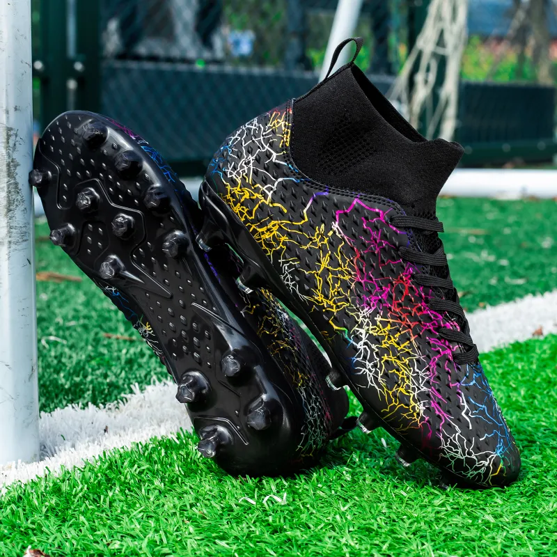 QIUTEXIONG FG Firm Ground Firm Ground, Indoor Slip Resistant Coverage Soccer Shoes Unisex-7