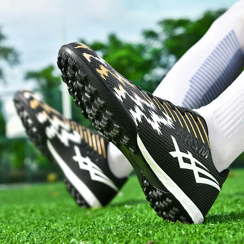 QIUTEXIONG TF Turf Firm Ground, Artificial Ground, Indoor Anti Slip Wear Resistant Soccer Shoes Unisex-15