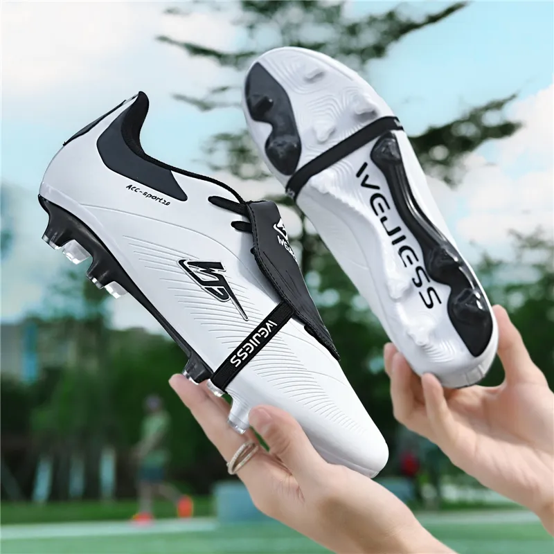 QIUTEXIONG FG Firm Ground Soft Ground, Natural Ground Cushioning And Breathable Soccer Shoes Unisex-8