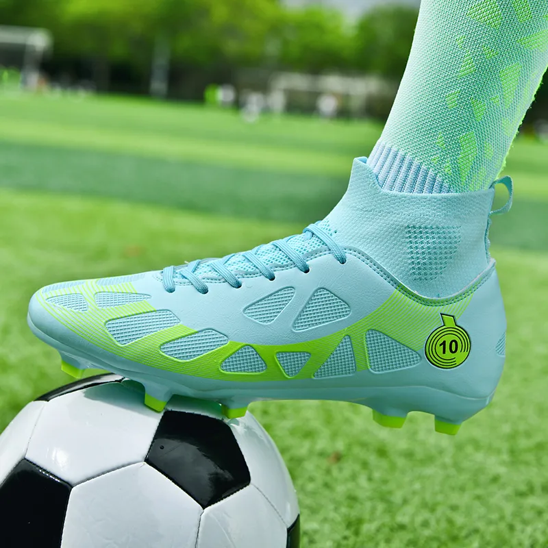 QIUTEXIONG FG Rubber Long Studs TF Rubber Broken Studs Soft Ground Firm Ground Slip Resistant Soccer Shoes Unisex-31