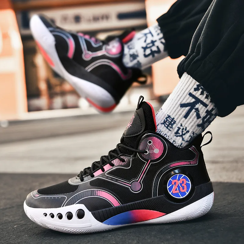 QIUTEXIONG Shock Absorbers With Slip Resistant And Abrasion Resistant Properties Low Top Basketball Shoes Unisex-13
