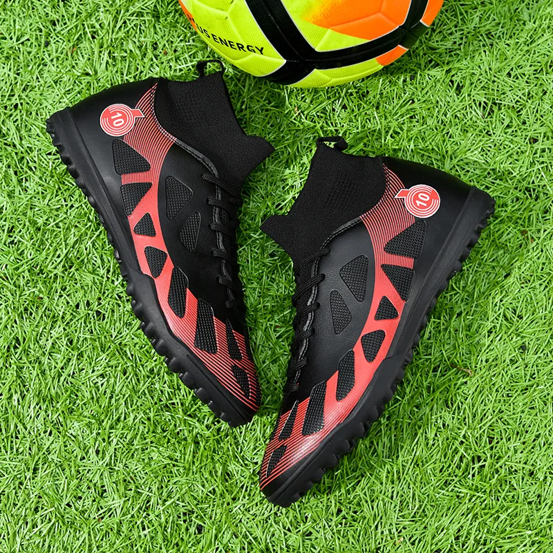 QIUTEXIONG FG Rubber Long Studs TF Rubber Broken Studs Soft Ground Firm Ground Slip Resistant Soccer Shoes Unisex-16