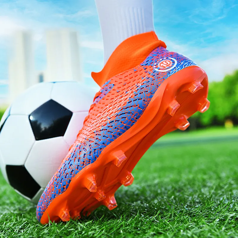QIUTEXIONG FG Rubber Long Studs TT Rubber Broken Studs Artificial Ground Cushioning Breathable Soccer Shoes Unisex-16