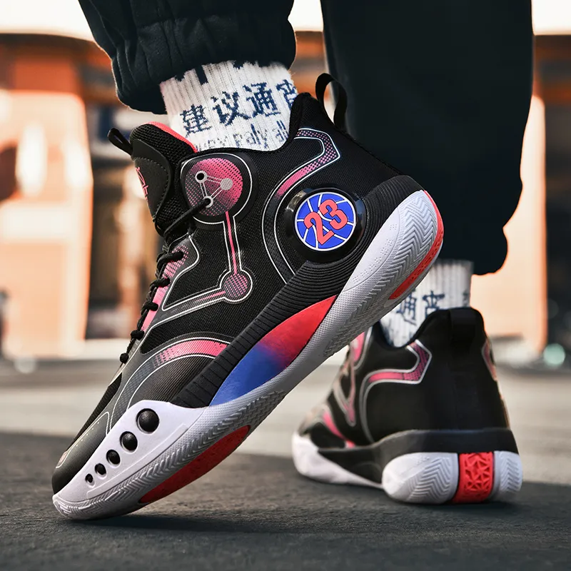QIUTEXIONG Shock Absorbers With Slip Resistant And Abrasion Resistant Properties Low Top Basketball Shoes Unisex-12