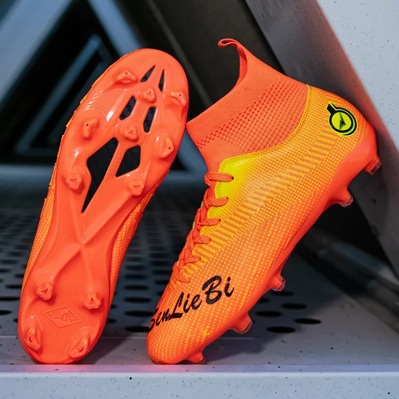 QIUTEXIONG FG Rubber Long Studs TF Rubber Broken Studs Soft Ground Firm Ground Slip Resistant Soccer Shoes Unisex-53
