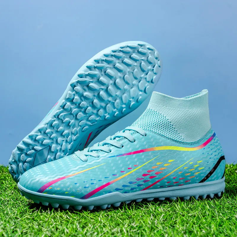 QIUTEXIONG TF Turf Artificial Ground, Indoor Slip Resistant Soccer Shoes Unisex-12