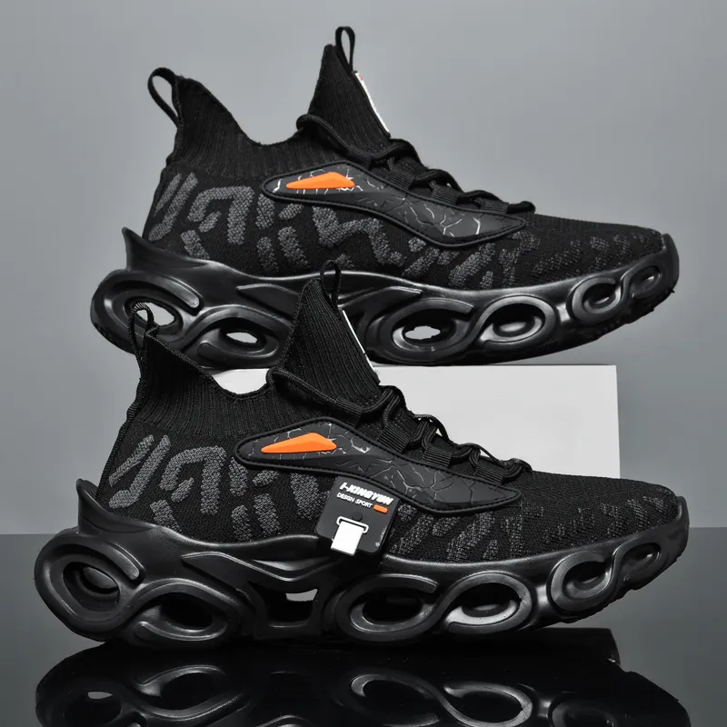 QIUTEXIONG Cushioning And Breathable Mid Top Marathon Training Physical Fitness Test Physical Exam Running Shoes Men's-11