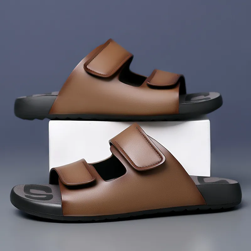 QIUTEXIONG Rubber Sole Slip Resistant Abrasion Resistant Slide Slippers Men's-9