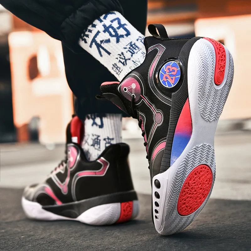 QIUTEXIONG Shock Absorbers With Slip Resistant And Abrasion Resistant Properties Low Top Basketball Shoes Unisex-14