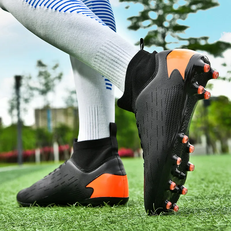 QIUTEXIONG FG Rubber Long Studs TF Rubber Broken Studs Soft Ground Firm Ground Non slip Lightweight Soccer Shoes Unisex-17
