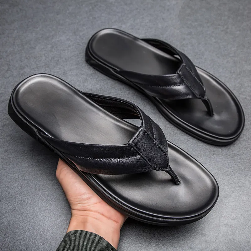 QIUTEXIONG Slip Resistant Quick Dry Flip Flops Men's-1