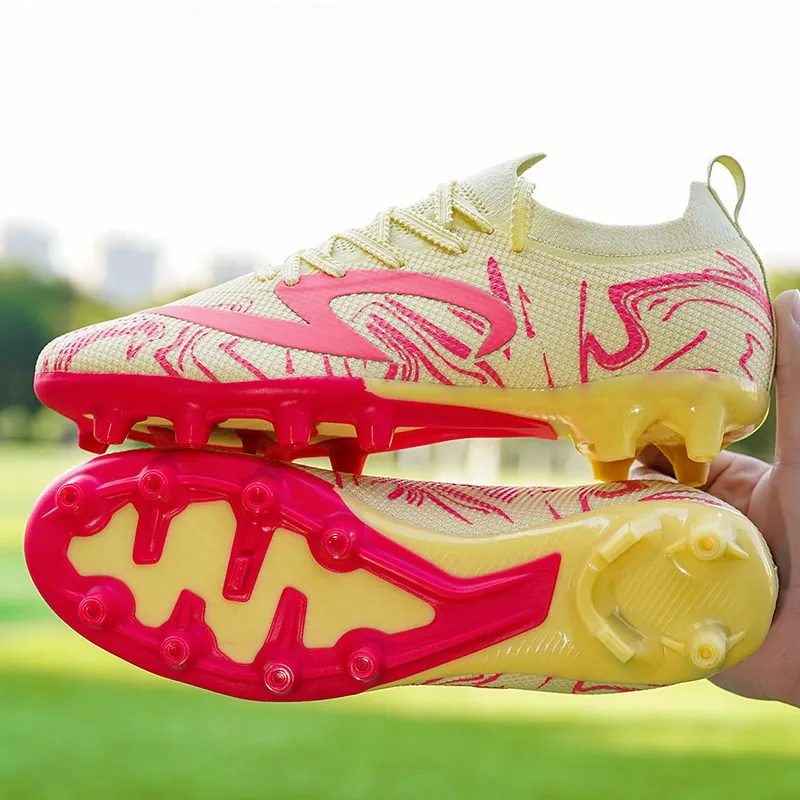 QIUTEXIONG FG Firm Ground Soft Ground, Natural Ground Support Impact Resistant Soccer Shoes Unisex-13