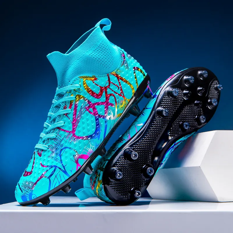 QIUTEXIONG FG Rubber Long Studs TF Rubber Broken Studs Soft Ground Firm Ground Balance Soccer Shoes Unisex-33