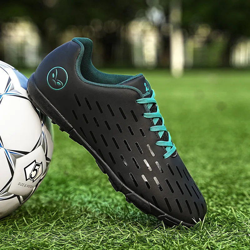 QIUTEXIONG TF Turf Firm Ground, Indoor Cushioning Support Soccer Shoes Unisex-9