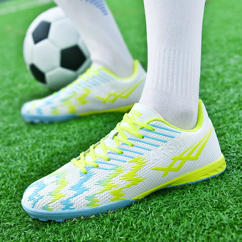 QIUTEXIONG TF Turf Firm Ground, Artificial Ground, Indoor Anti Slip Wear Resistant Soccer Shoes Unisex-4