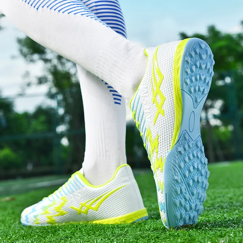 QIUTEXIONG TF Turf Firm Ground, Artificial Ground, Indoor Anti Slip Wear Resistant Soccer Shoes Unisex-3