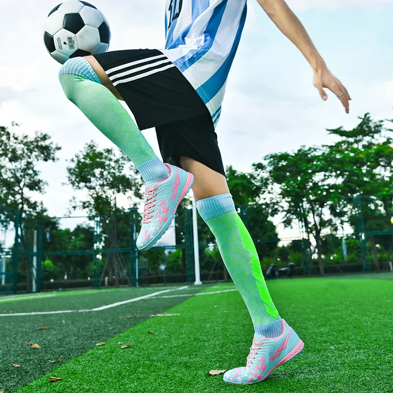 QIUTEXIONG TF Turf Firm Ground, Artificial Ground, Indoor Anti Slip Wear Resistant Soccer Shoes Unisex-12