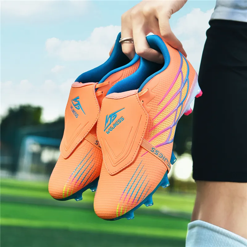 QIUTEXIONG FG Firm Ground Soft Ground, Artificial Ground, Natural Ground Slip Resistant Coverage Soccer Shoes Unisex-22