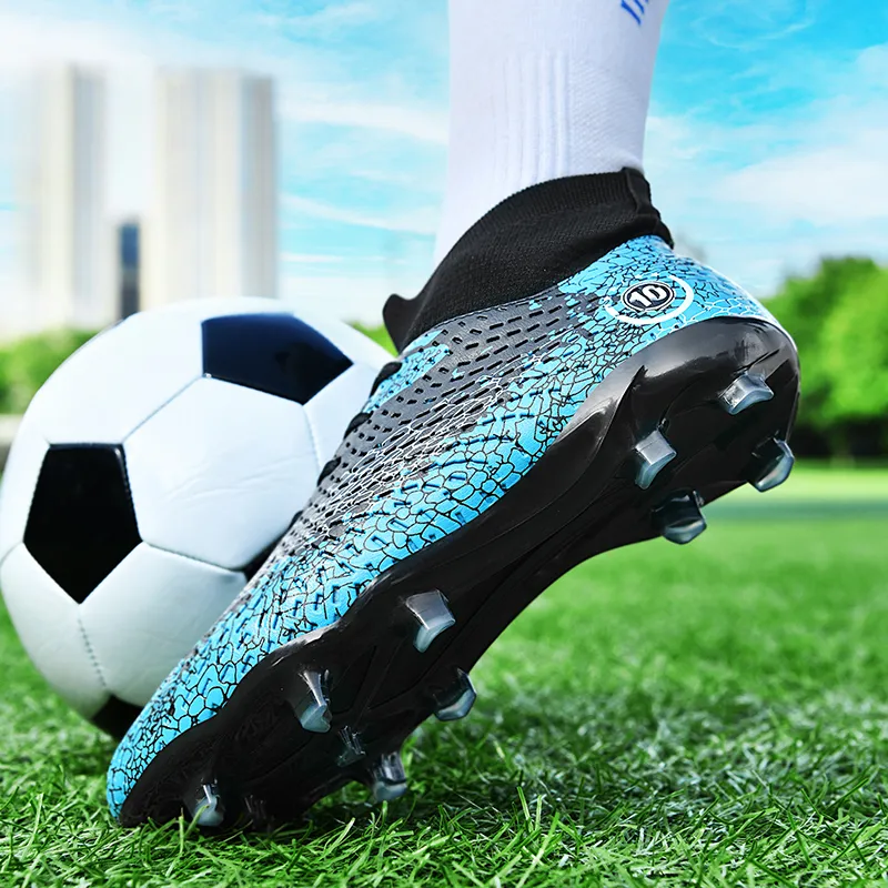 QIUTEXIONG FG Rubber Long Studs TT Rubber Broken Studs Artificial Ground Cushioning Breathable Soccer Shoes Unisex-6