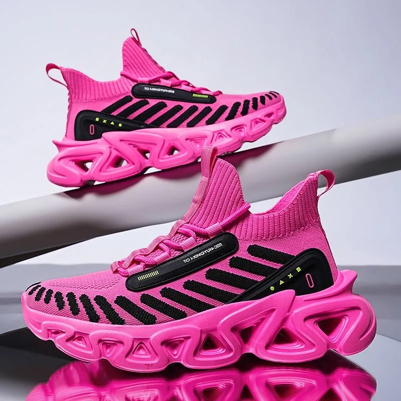 QIUTEXIONG Shock Absorbers Slip Resistant Breathable Mid Top Racing City Commute Running Shoes Men's-14