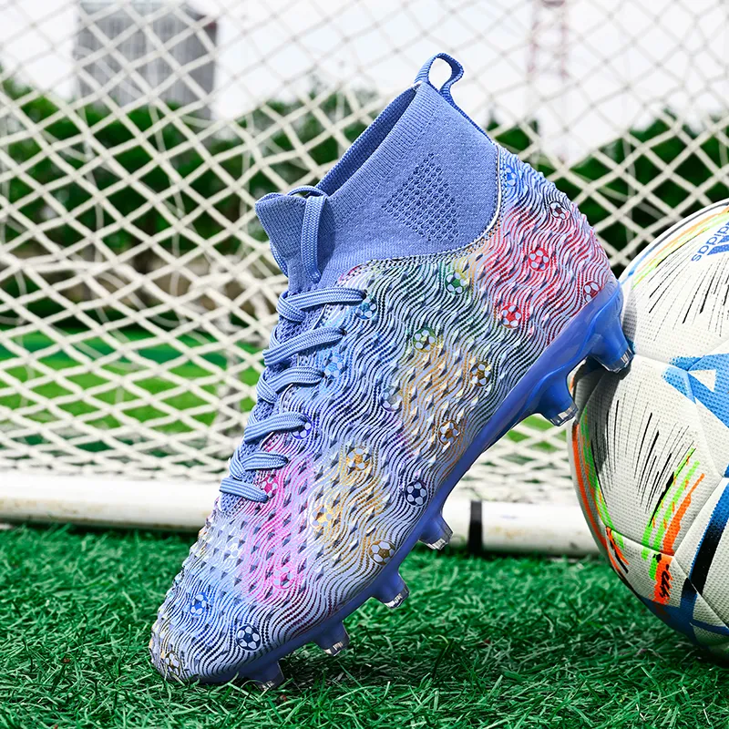 QIUTEXIONG Soft Ground, Natural Ground Cushioning Slip Resistant Waterproof Soccer Shoes Unisex-3