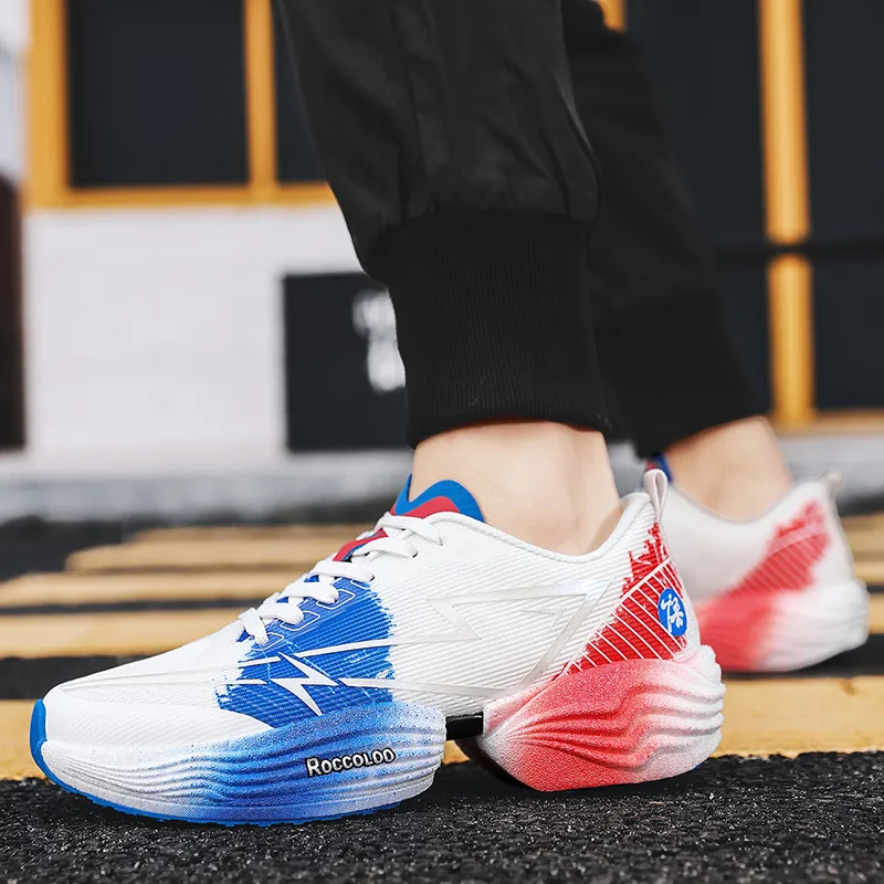 QIUTEXIONG Cushioning Quick Dry Low Top Casual Marathon Training Running Shoes Unisex-6
