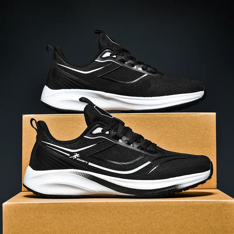 QIUTEXIONG Slip Resistant And Breathable Low Top Casual Training Running Shoes Men's-12