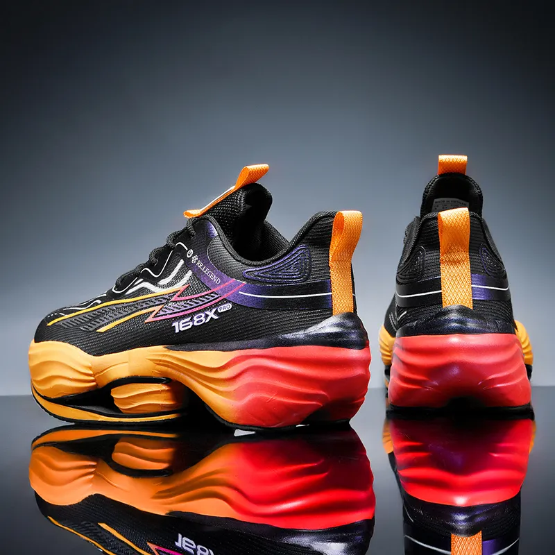 QIUTEXIONG Shock Absorbers Slip Resistant Breathable Low Top Casual Marathon Training Sprint Running Shoes Men's-1