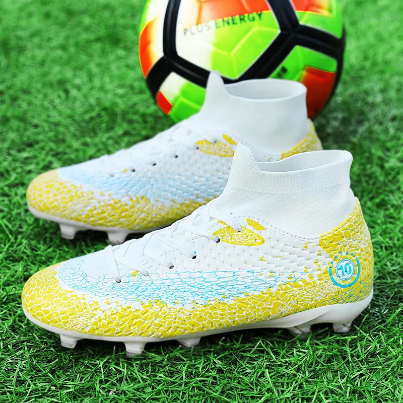 QIUTEXIONG FG Rubber Long Studs TT Rubber Broken Studs Artificial Ground Cushioning Breathable Soccer Shoes Unisex-2