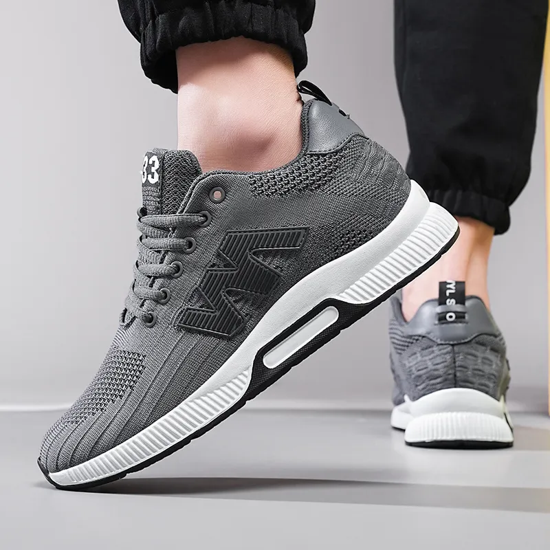 QIUTEXIONG Cushioning Anti-Slip Wear-Resistant Breathable Balance Height Increasing Low-Top Casual Shoes Unisex-27
