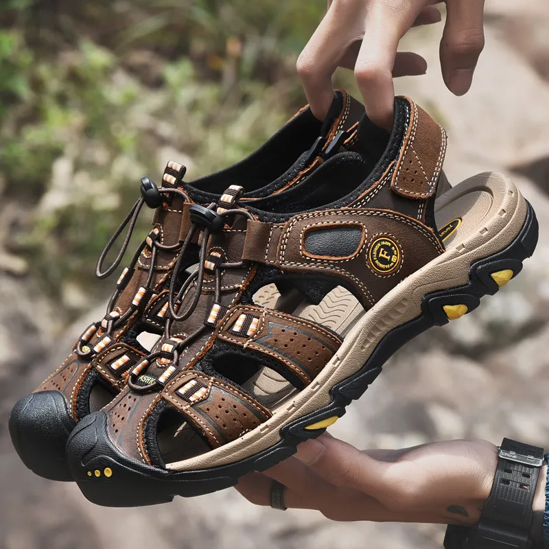 QIUTEXIONG Slip Resistant, Breathable, Anti Collision River Trekking Shoes Men's-6