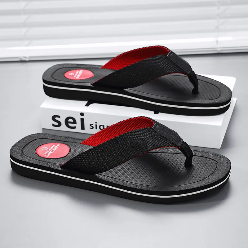 QIUTEXIONG Rubber Sole Odor Resistant Flip Flops Men's-7