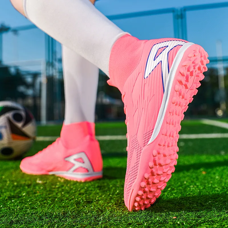 QIUTEXIONG FG Rubber Long Studs TF Rubber Broken Studs Soft Ground Firm Ground Slip Resistant Soccer Shoes Unisex-19