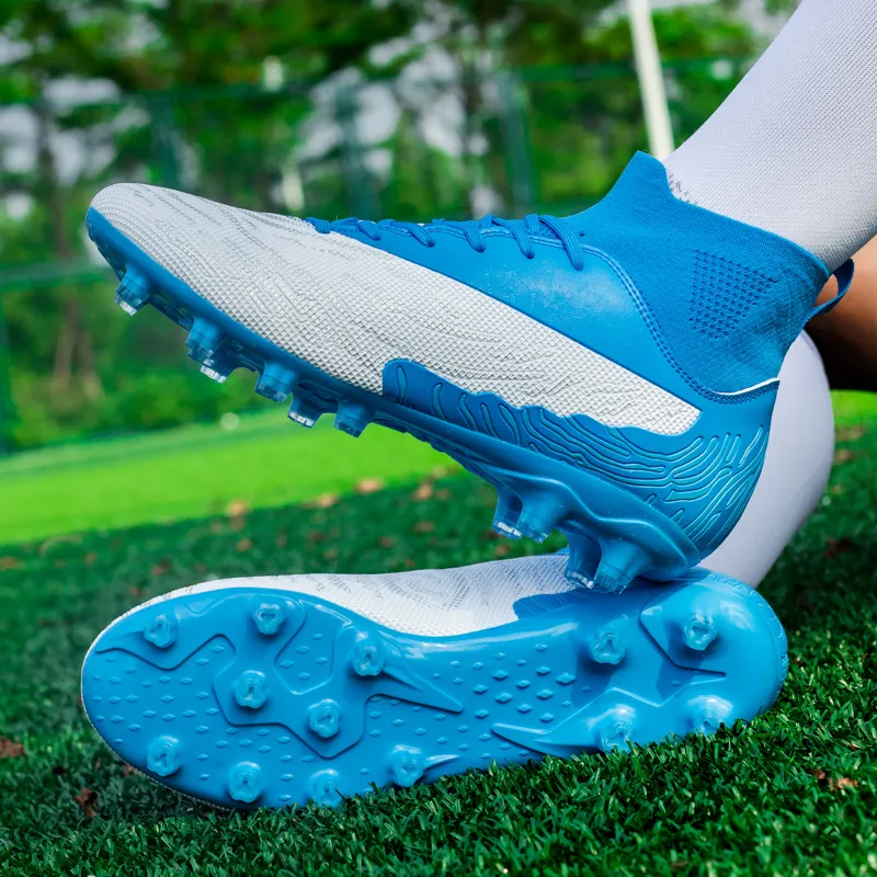 QIUTEXIONG FG Firm Ground Soft Ground Firm Ground Slip Resistant Soccer Shoes Unisex-4