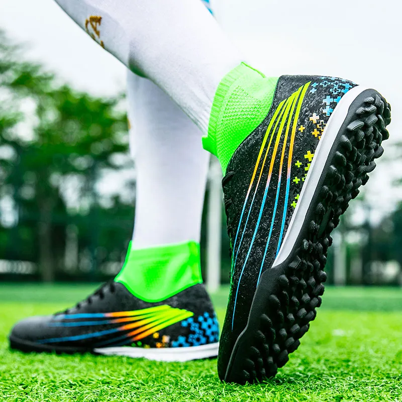 QIUTEXIONG FG Rubber Long Studs TF Rubber Broken Studs Slip Resistant Soccer Shoes Unisex-19