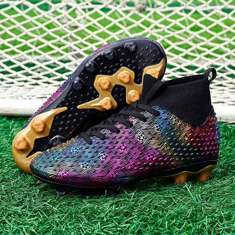 QIUTEXIONG Soft Ground, Natural Ground Cushioning Slip Resistant Waterproof Soccer Shoes Unisex-11
